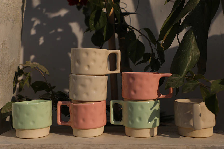 Stackable Handmade Mugs Stackable Mug: Handcrafted Stoneware Mugs by Claymen, Designed by Aman ...