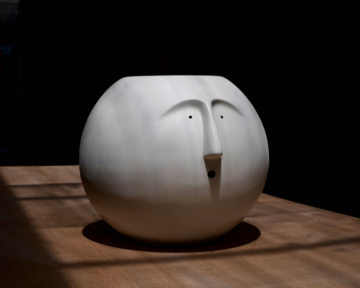 Headrest Stool Sculpture - Matte White