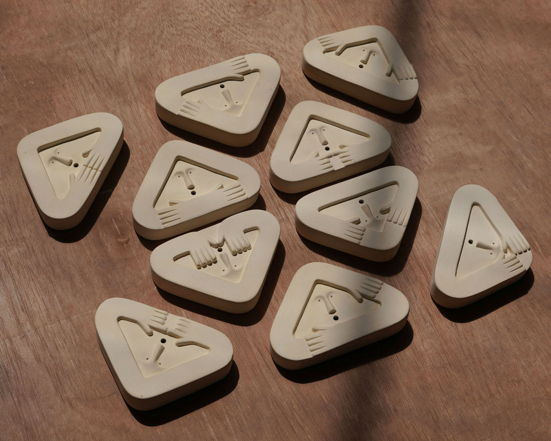 Mixed Signals Composition - Set of 8: Handcrafted Stoneware by Claymen ...