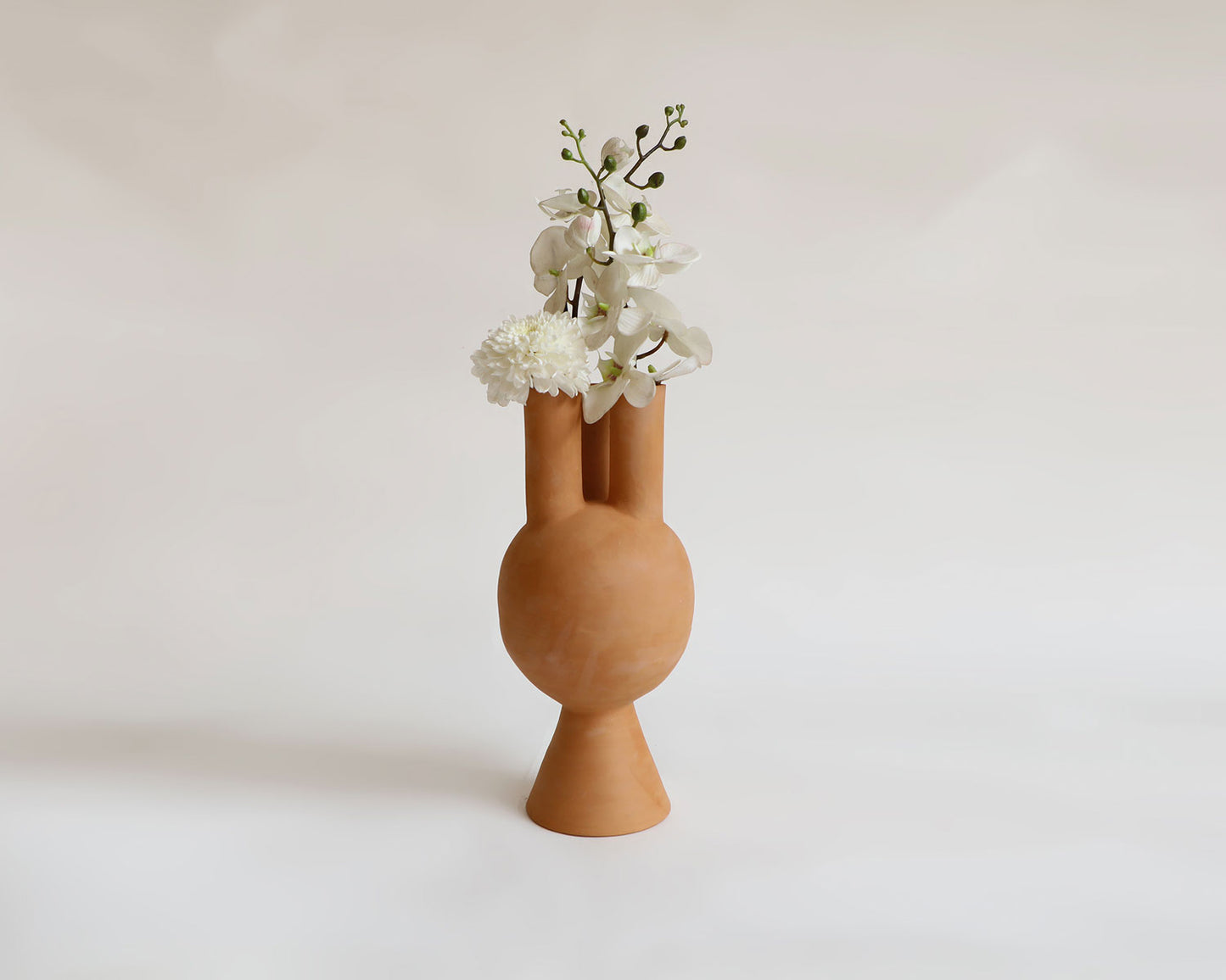 V-neck Three Legged Terracotta Vase