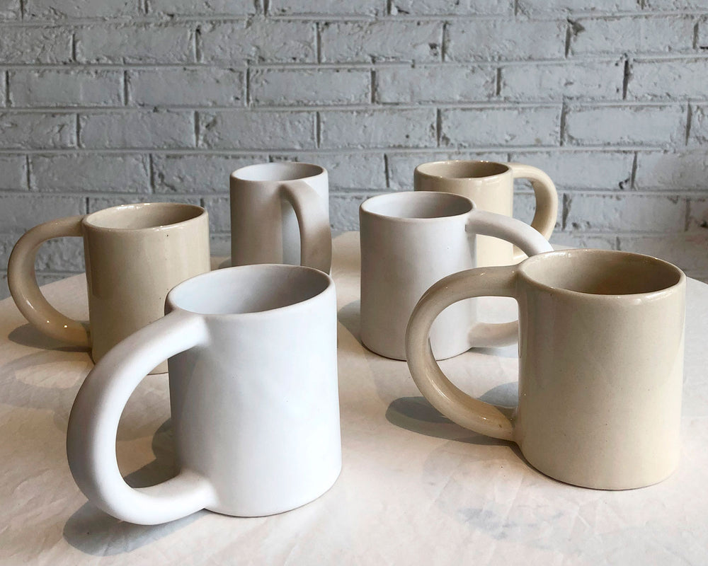 Well Handled Mug - Glazed Off White